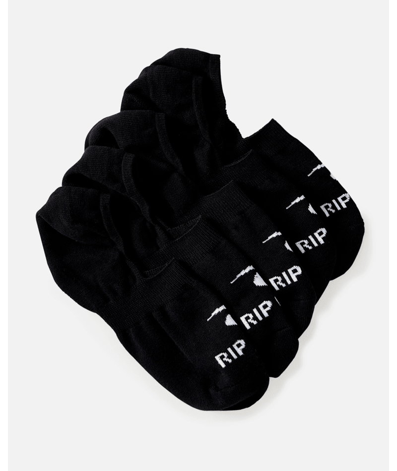 Rip Curl Invisi Sock 5-Pk in BLACK