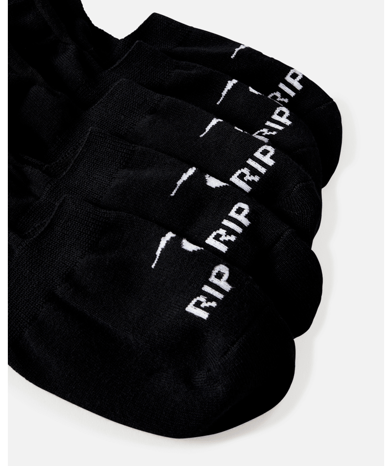 Rip Curl Invisi Sock 5-Pk in BLACK