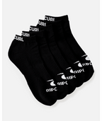 Rip Curl Brand Ankle Sock 5-Pk in BLACK