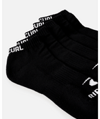 Rip Curl Brand Ankle Sock 5-Pk in BLACK