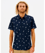 Rip Curl Paradise Palms S/S Shirt in NAVY