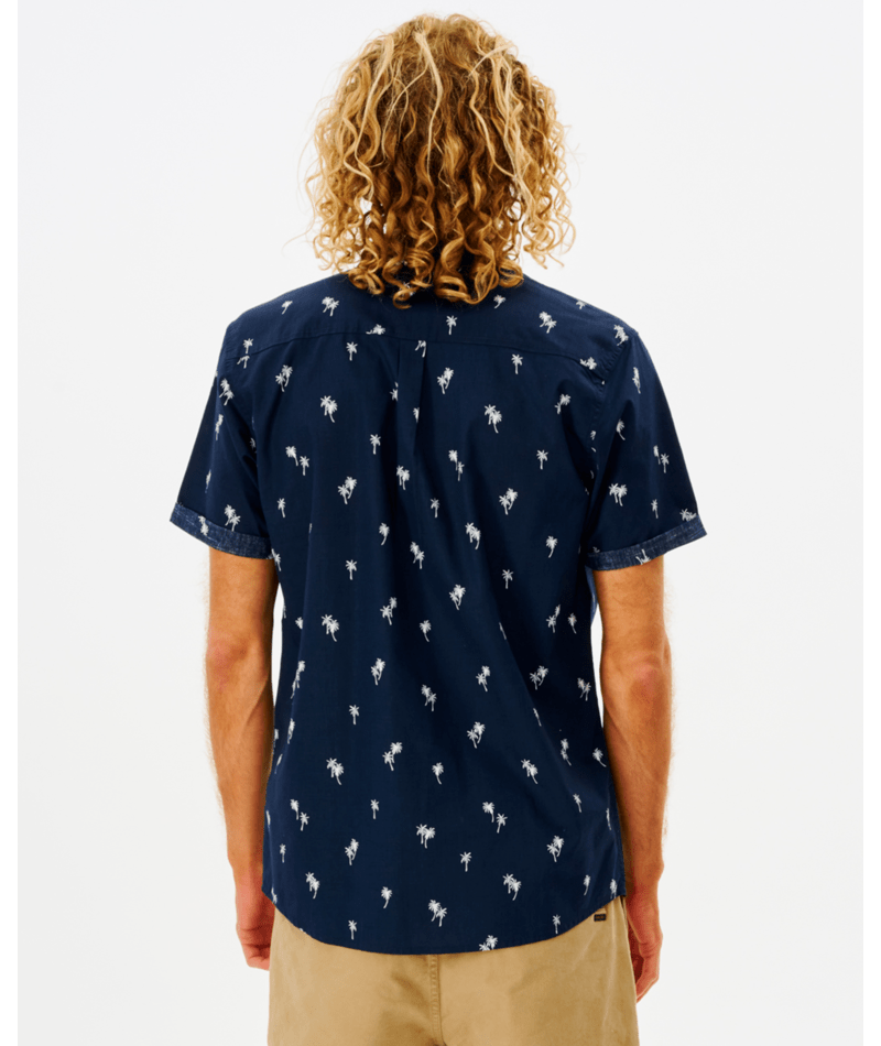 Rip Curl Paradise Palms S/S Shirt in NAVY