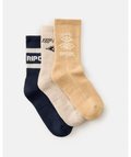 Rip Curl Icons Of Surf Sock 3-Pk in ALMOND