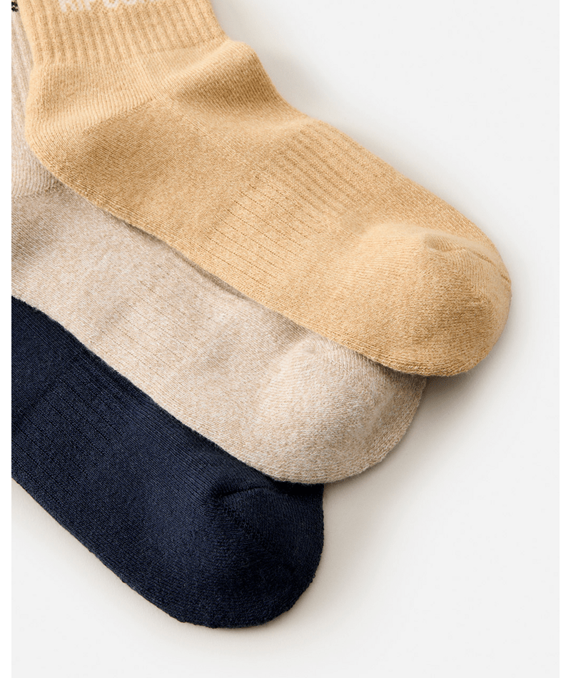 Rip Curl Icons Of Surf Sock 3-Pk in ALMOND