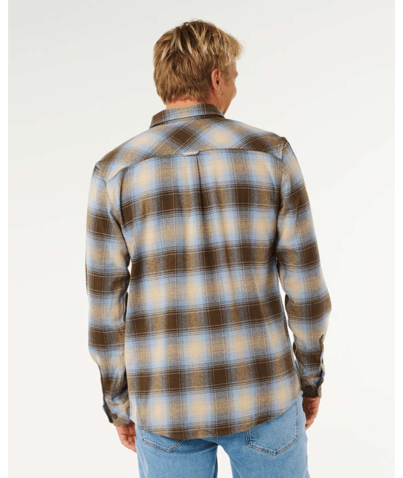 Rip Curl Count Flannel Shirt in BROWN/BLUE