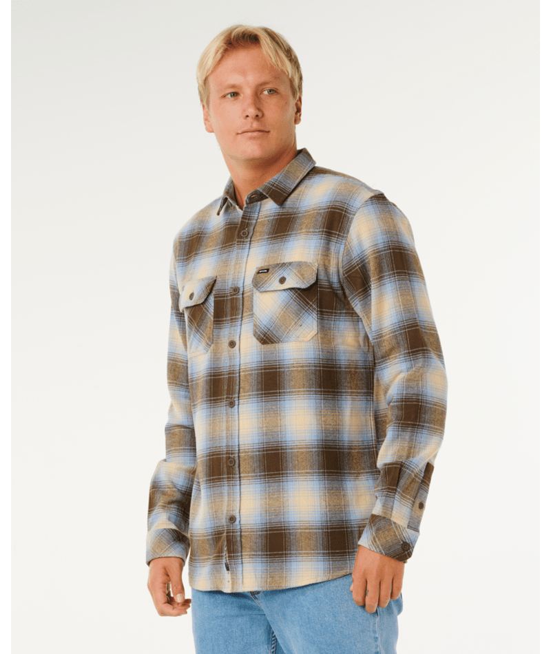 Rip Curl Count Flannel Shirt in BROWN/BLUE