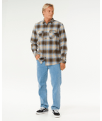 Rip Curl Count Flannel Shirt in BROWN/BLUE