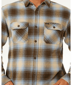 Rip Curl Count Flannel Shirt in BROWN/BLUE
