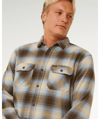 Rip Curl Count Flannel Shirt in BROWN/BLUE