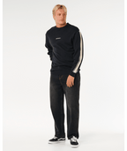 Rip Curl Inner Visions Stripe Knit Crew in BLACK