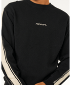Rip Curl Inner Visions Stripe Knit Crew in BLACK