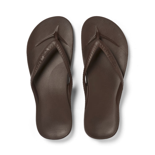 Archies Footwear Arch Support Thongs - Classic - Brown in Single