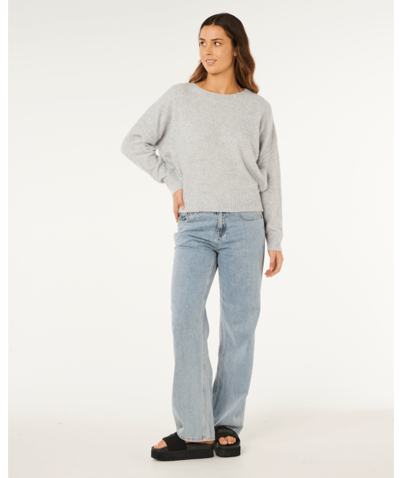 Rip Curl Emily Sweater in LIGHT GREY MARLE