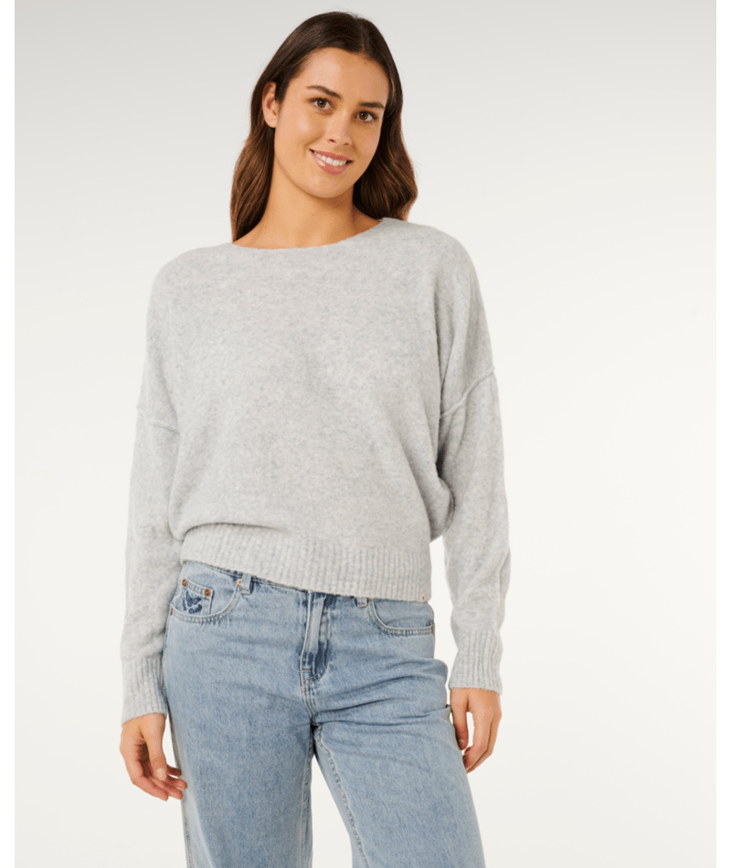 Rip Curl Emily Sweater in LIGHT GREY MARLE