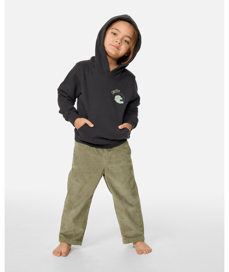 Rip Curl Ride The Wave Art Hood - Boy in WASHED BLACK