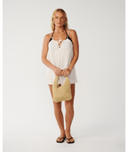 Rip Curl Island Cover Up Romper in Bone