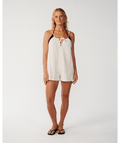 Rip Curl Island Cover Up Romper in Bone