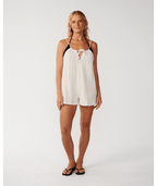 Rip Curl Island Cover Up Romper in Bone
