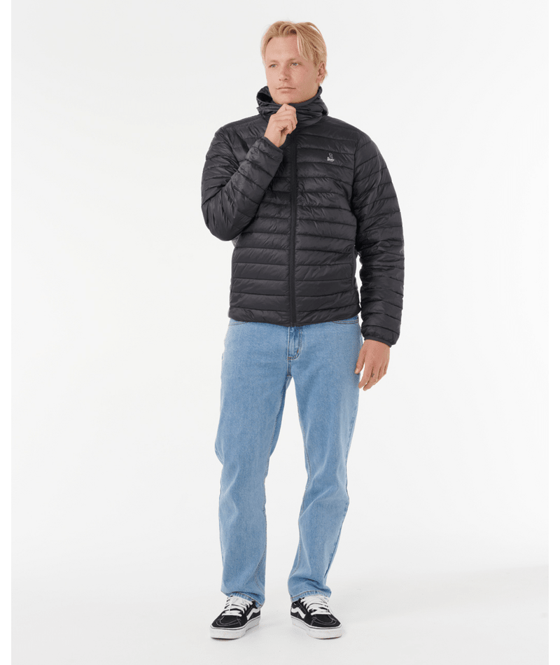 Rip Curl Anti Series Search Puffer Hood in BLACK
