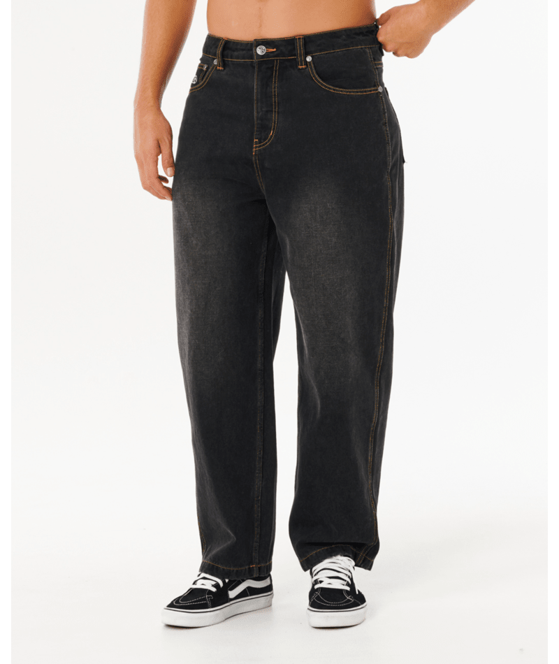 Rip Curl Inner Visions Denim Pant in DARK ACID BLACK