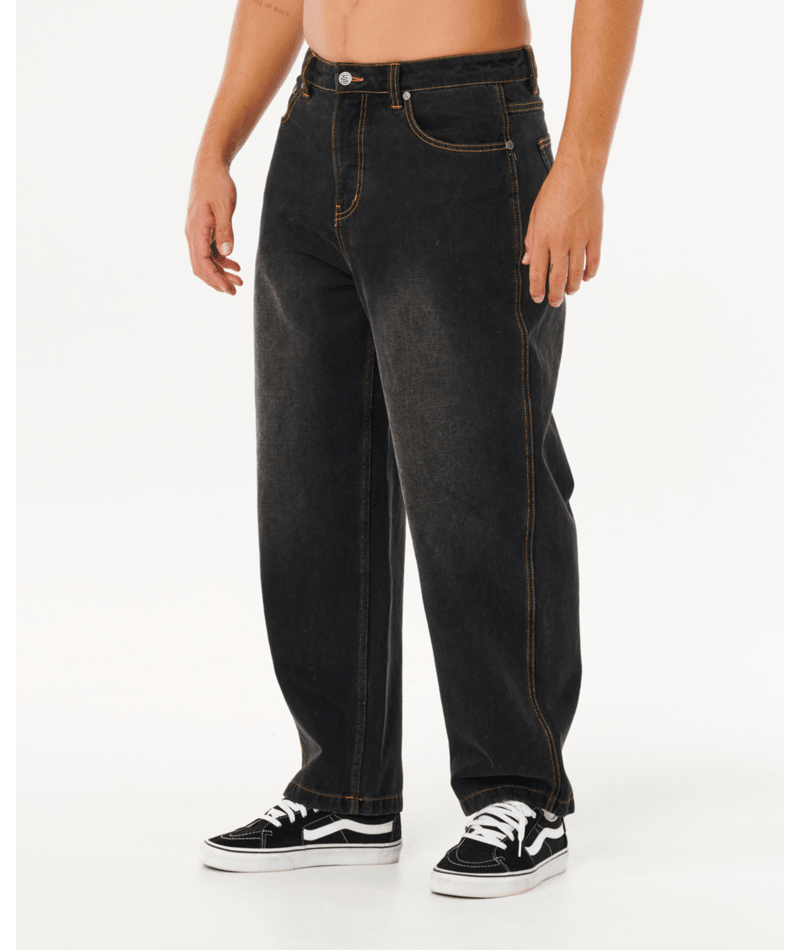 Rip Curl Inner Visions Denim Pant in DARK ACID BLACK
