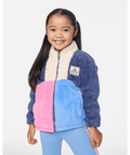 Rip Curl Surf Block Polar Fleece-Girl in NAVY
