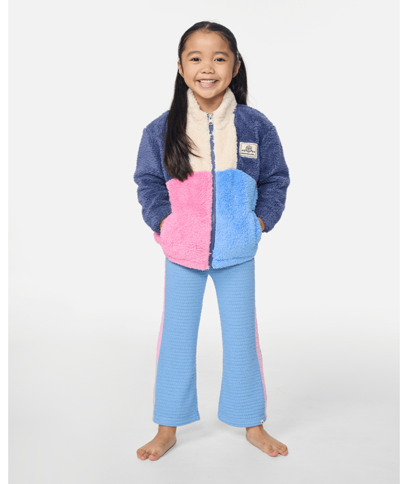 Rip Curl Surf Block Polar Fleece-Girl in NAVY