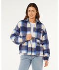 Rip Curl Cala Nights Check Jacket in BLUE