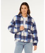 Rip Curl Cala Nights Check Jacket in BLUE