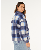 Rip Curl Cala Nights Check Jacket in BLUE