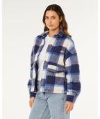 Rip Curl Cala Nights Check Jacket in BLUE