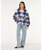 Rip Curl Cala Nights Check Jacket in BLUE