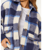 Rip Curl Cala Nights Check Jacket in BLUE
