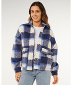 Rip Curl Cala Nights Check Jacket in BLUE