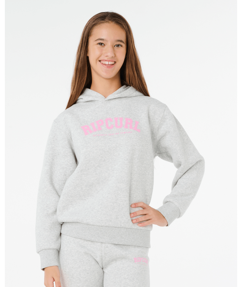 Rip Curl Staple Varsity Hood -Girl in LIGHT GREY MARLE