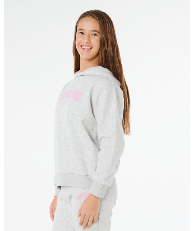 Rip Curl Staple Varsity Hood -Girl in LIGHT GREY MARLE