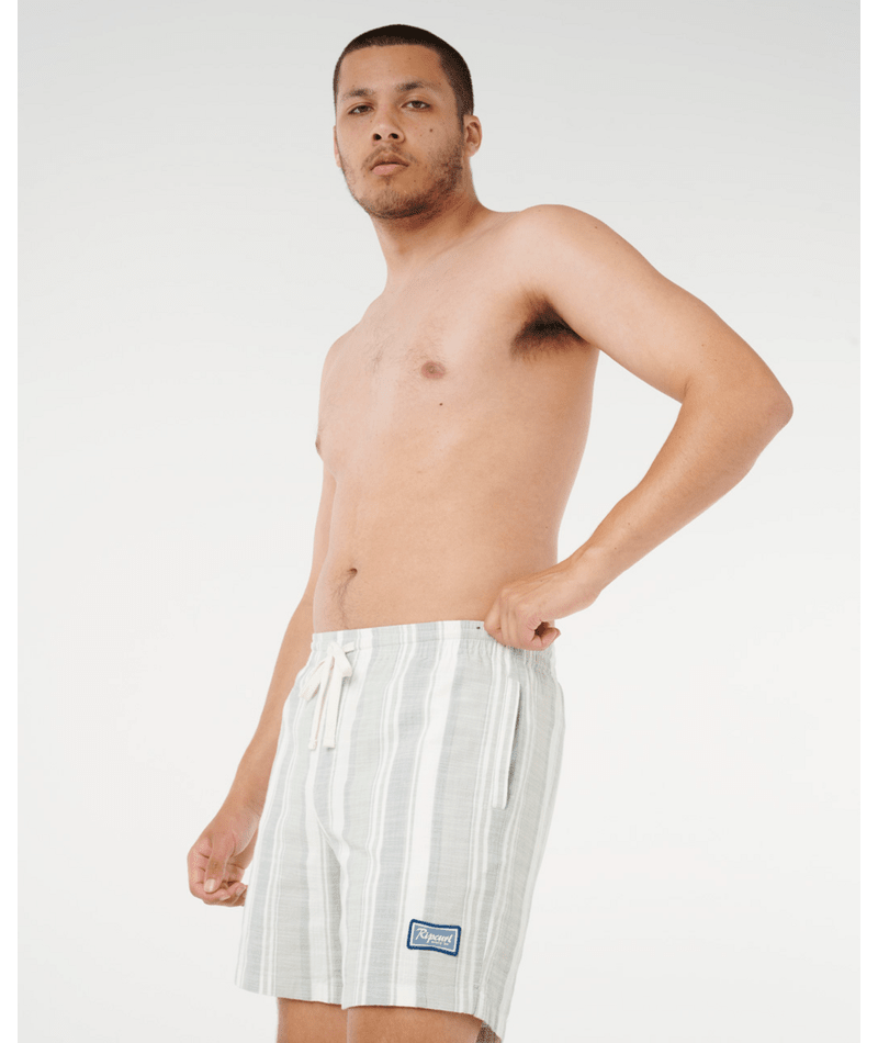 Rip Curl Mod Cali Stripe Volley in BLUEFIN