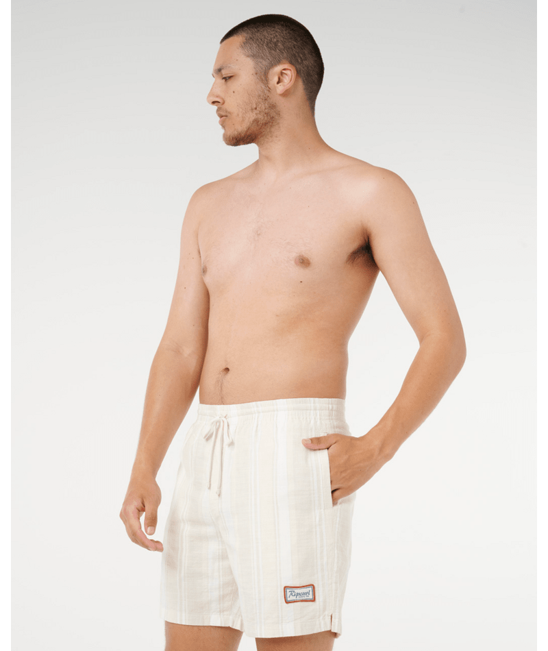 Rip Curl Mod Cali Stripe Volley in BONE