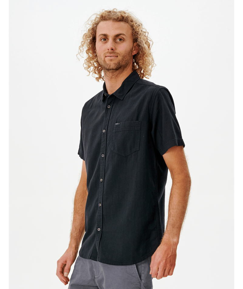 Rip Curl Classic Surf Washed S/S Shirt in BLACK