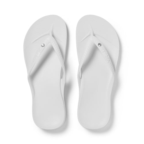 Archies Footwear Arch Support Thongs - Classic - Crystal White in Single