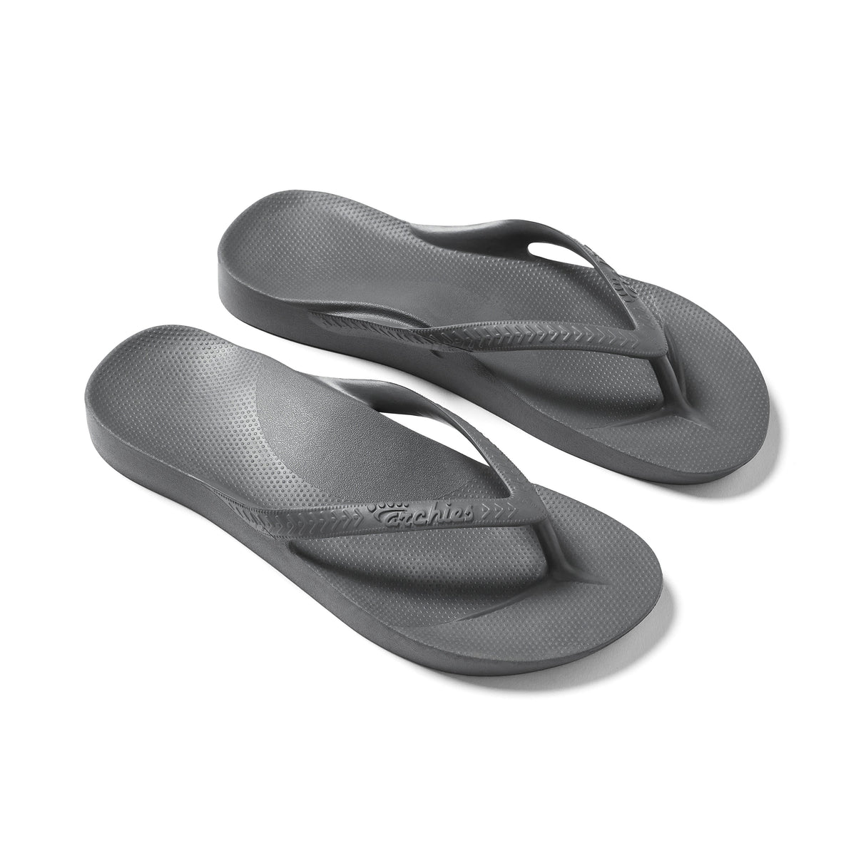 Archies Footwear Arch Support Thongs - Classic - Charcoal in Single