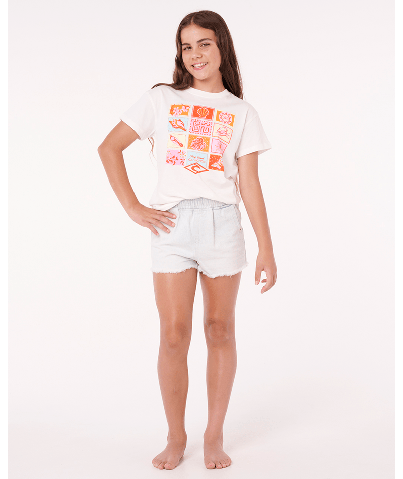 Rip Curl Paradise Club Summer Tee-Girl in BONE