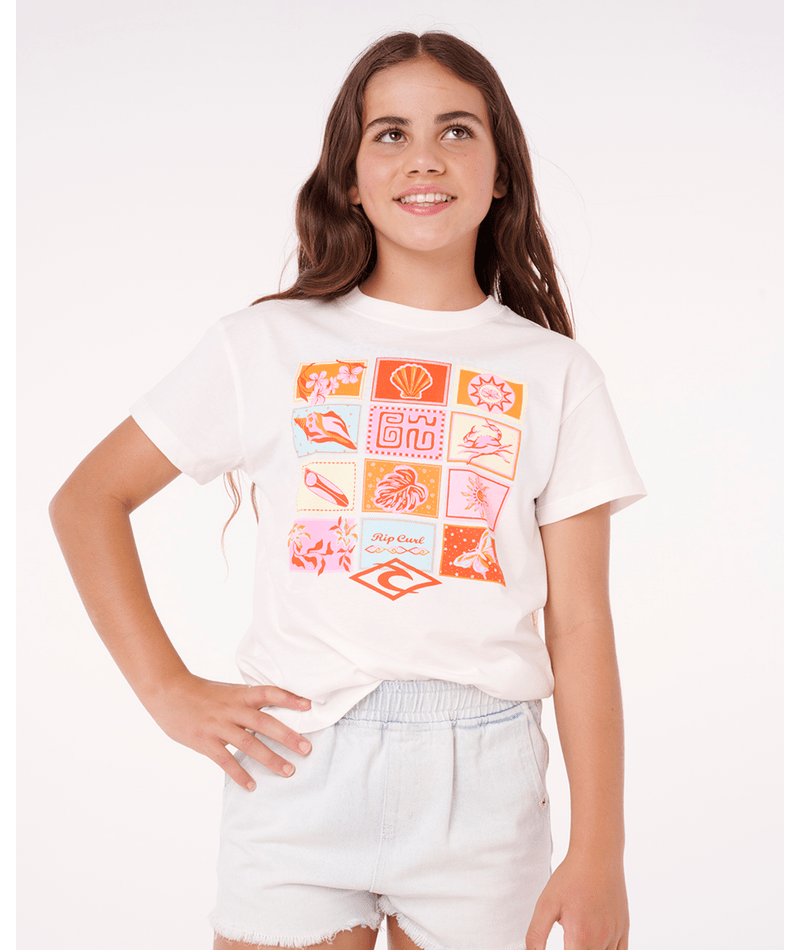 Rip Curl Paradise Club Summer Tee-Girl in BONE