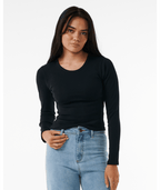 Rip Curl Classic Ribbed L/S Tee in BLACK