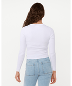 Rip Curl Classic Ribbed L/S Tee in OPTICAL WHITE