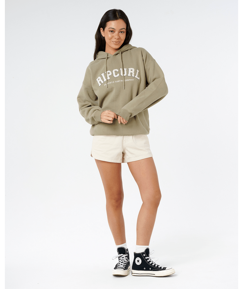 Rip Curl Varsity Hoodie in OLIVE
