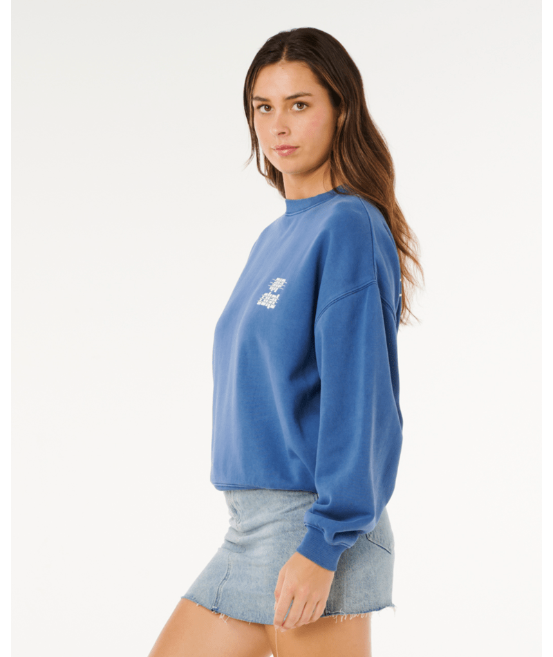 Rip Curl Sports Dept Drop Shoulder Crew in VINTAGE NAVY