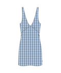 Rip Curl Classic Surf Check Mini Dress in Light Blue