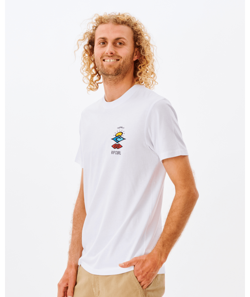 Rip Curl Search Icon Tee in WHITE