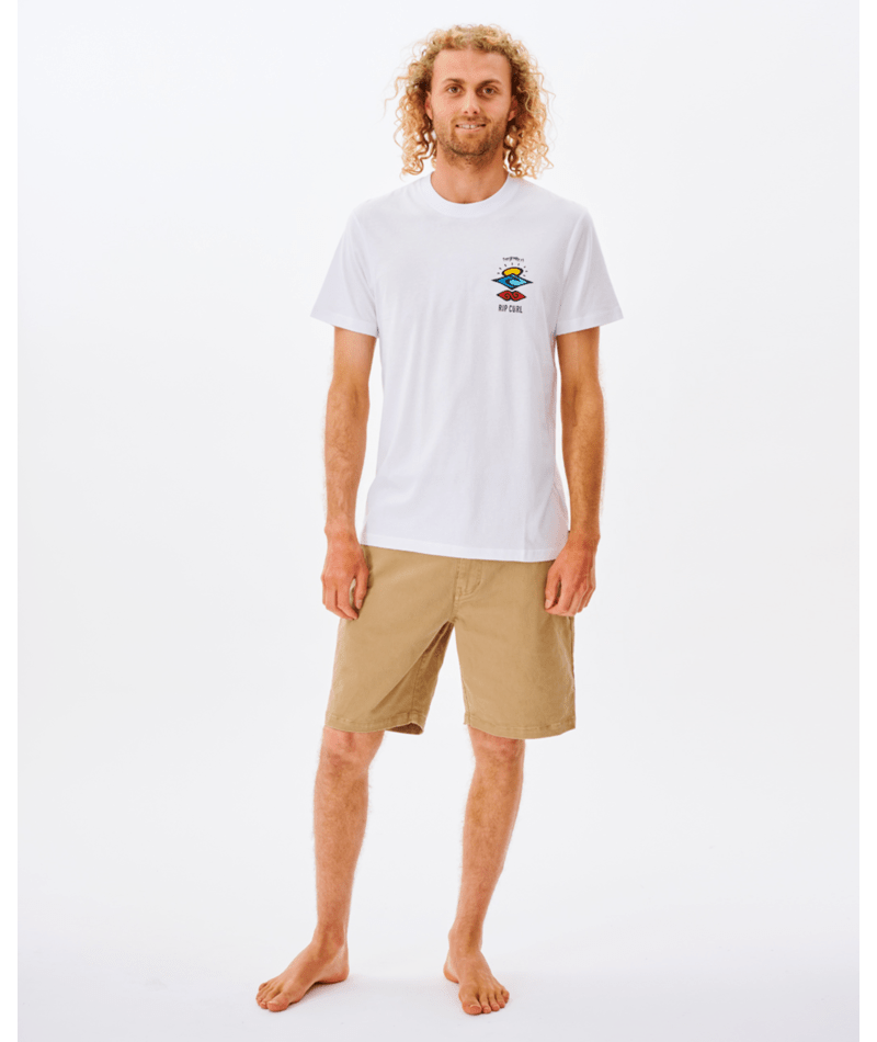 Rip Curl Search Icon Tee in WHITE